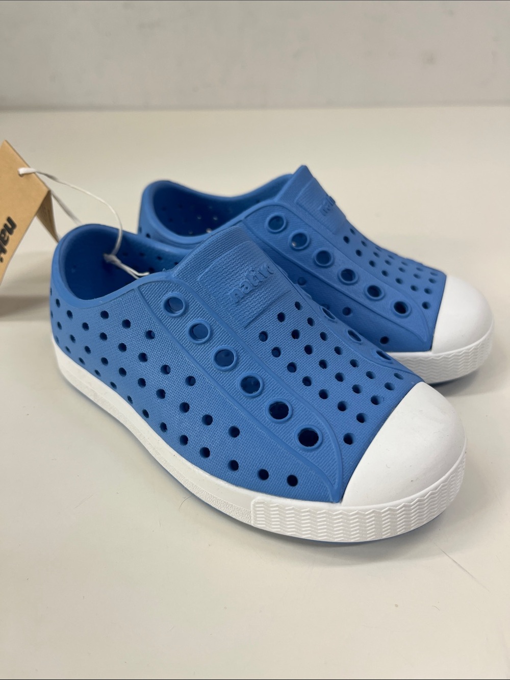 Native Jefferson Kids Slip-On Shoes in Resting Blue